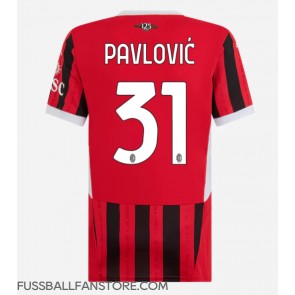 AC Milan Strahinja Pavlovic #31 Replik Heimtrikot Damen 2024-25 Kurzarm